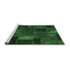 Sideview of Machine Washable Oriental Emerald Green Modern Area Rugs, wshabs5655emgrn