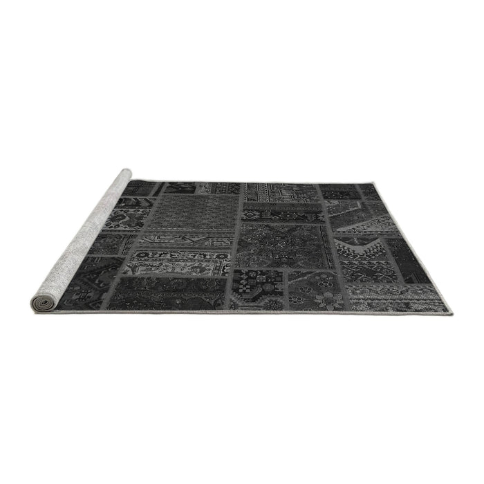 Sideview of Machine Washable Oriental Gray Modern Rug, wshabs5655gry