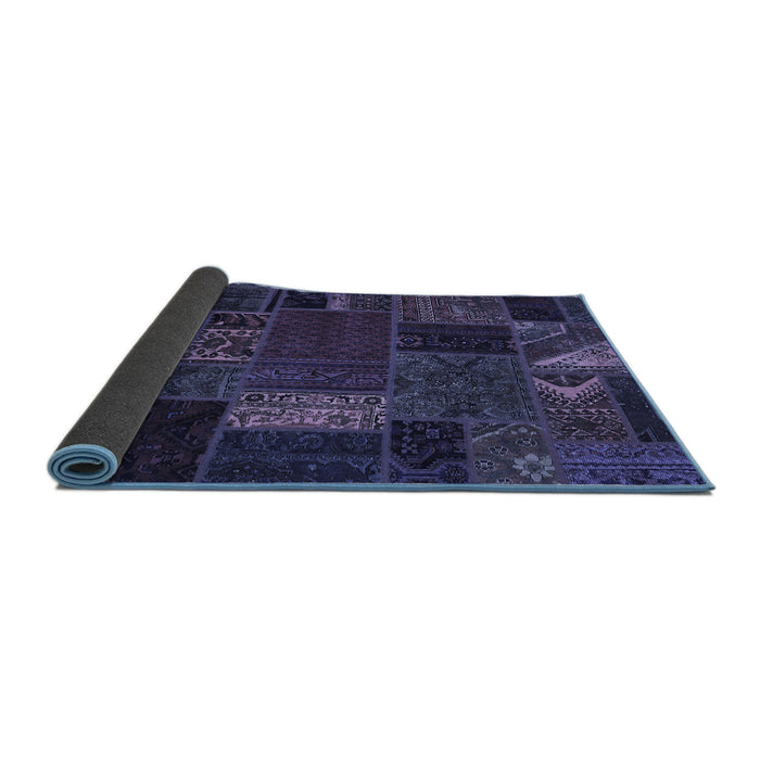 Sideview of Oriental Blue Modern Rug, abs5655blu