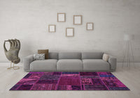 Machine Washable Oriental Purple Modern Rug, wshabs5655pur