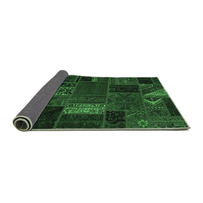 Sideview of Oriental Emerald Green Modern Rug, abs5655emgrn
