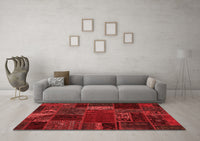 Machine Washable Oriental Red Modern Rug, wshabs5655red