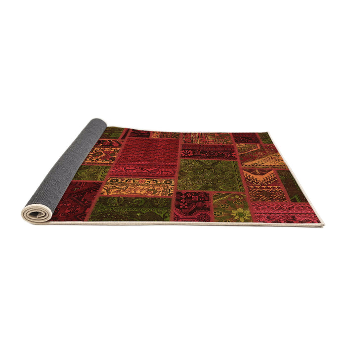 Sideview of Oriental Orange Modern Rug, abs5655org
