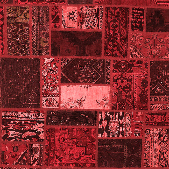 Machine Washable Oriental Red Modern Rug, wshabs5656red