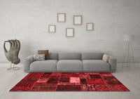 Machine Washable Oriental Red Modern Rug, wshabs5656red