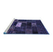 Sideview of Machine Washable Oriental Blue Modern Rug, wshabs5656blu