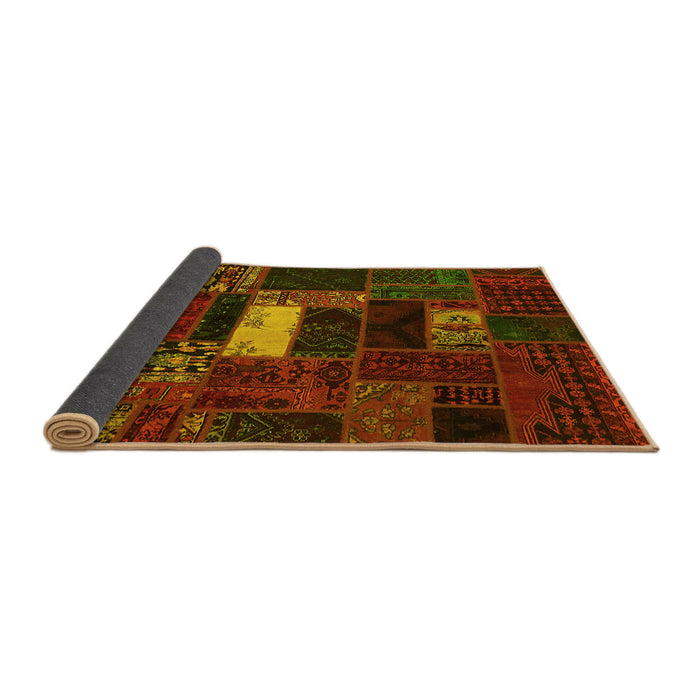 Sideview of Oriental Yellow Modern Rug, abs5656yw