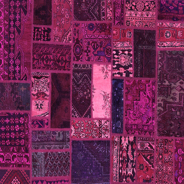 Square Oriental Pink Modern Rug, abs5656pnk