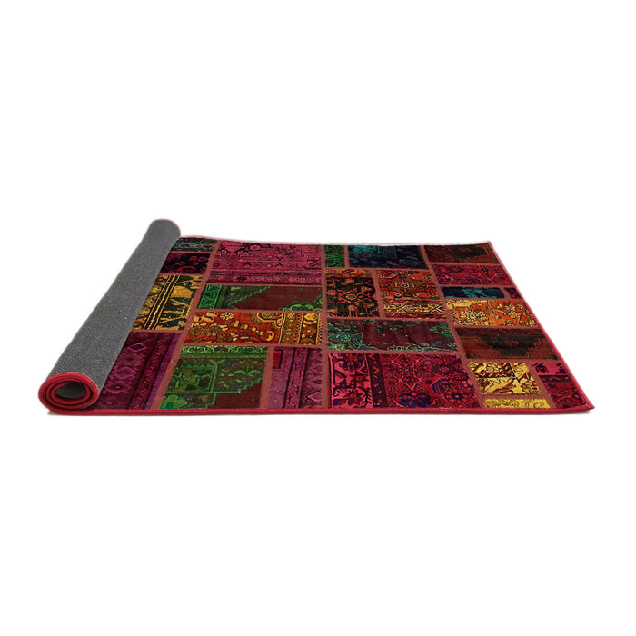 Sideview of Abstract Burgundy Red Oriental Rug, abs5657