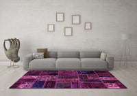 Machine Washable Oriental Purple Modern Rug, wshabs5657pur