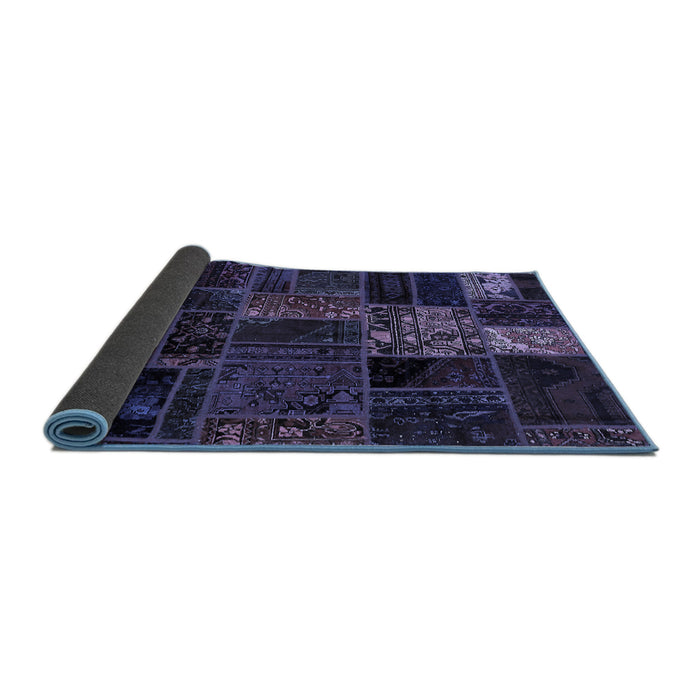Sideview of Oriental Blue Modern Rug, abs5657blu