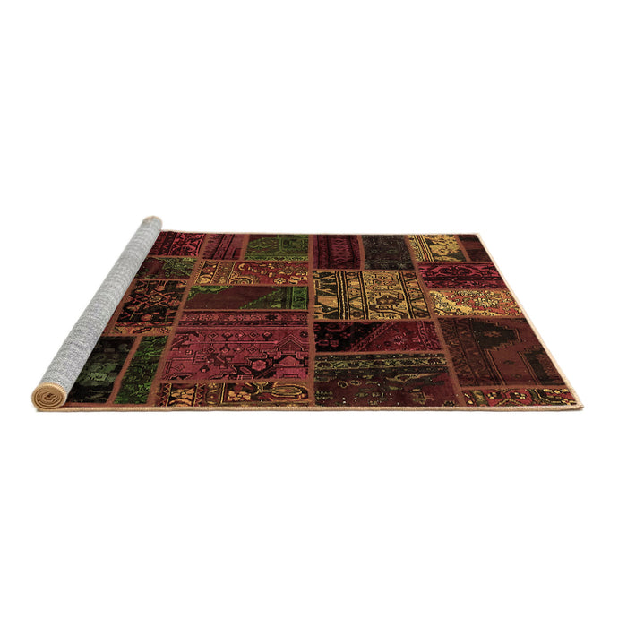Sideview of Machine Washable Oriental Brown Modern Rug, wshabs5657brn