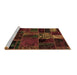 Sideview of Machine Washable Oriental Brown Modern Rug, wshabs5657brn