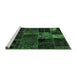 Sideview of Machine Washable Oriental Emerald Green Modern Area Rugs, wshabs5657emgrn