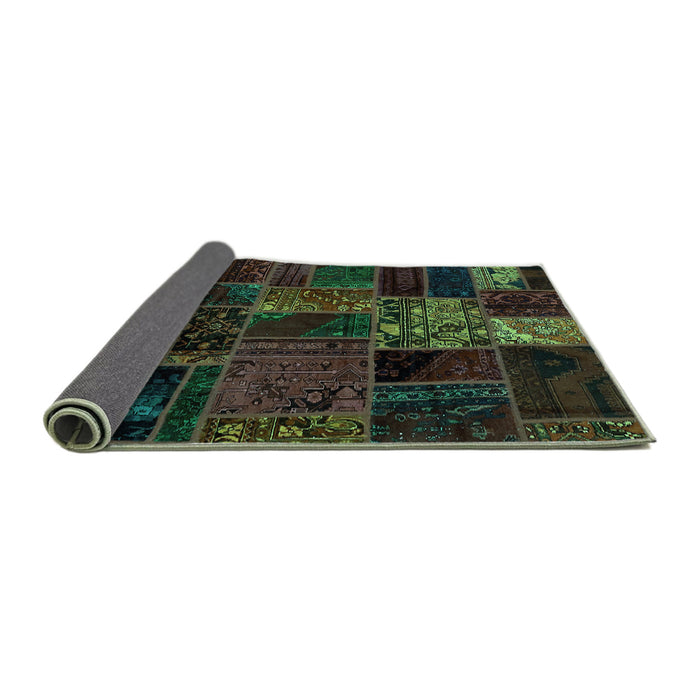 Sideview of Oriental Turquoise Modern Rug, abs5657turq