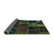 Sideview of Oriental Turquoise Modern Rug, abs5657turq