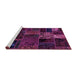 Sideview of Machine Washable Oriental Purple Modern Area Rugs, wshabs5657pur