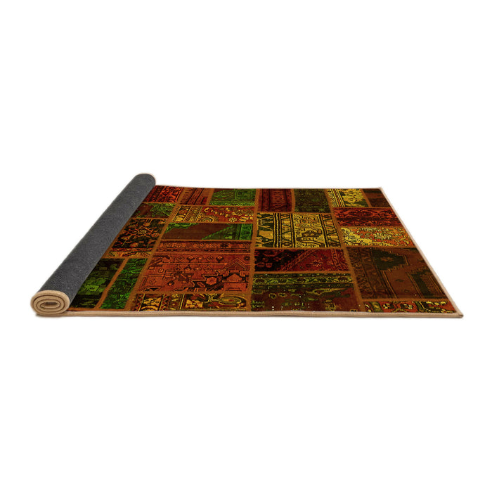 Sideview of Oriental Yellow Modern Rug, abs5657yw