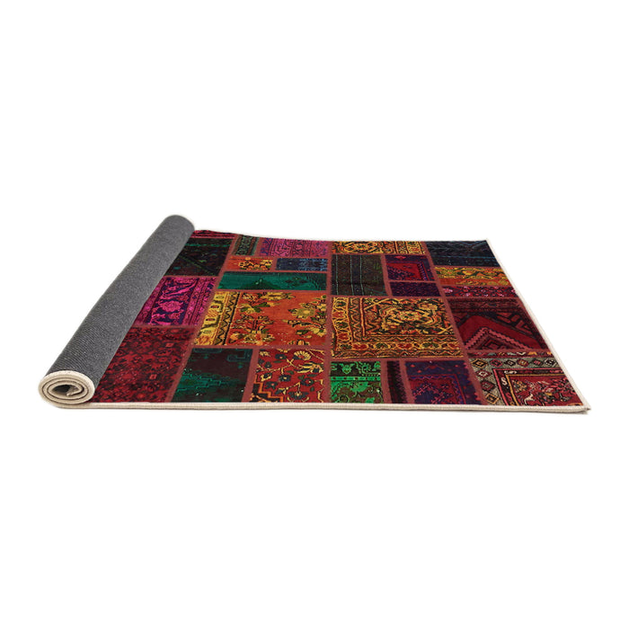 Sideview of Abstract Sangria Brown Oriental Rug, abs5658