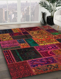 Abstract Sangria Brown Oriental Rug, abs5658