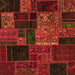 Square Oriental Orange Modern Rug, abs5658org