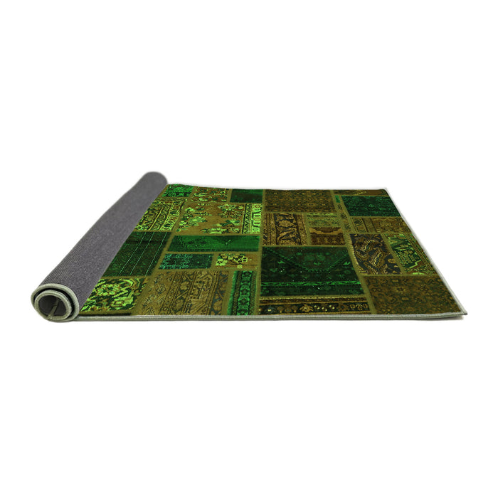 Sideview of Oriental Green Modern Rug, abs5658grn