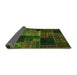 Sideview of Oriental Green Modern Rug, abs5658grn