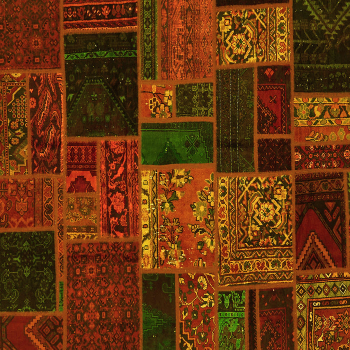 Square Oriental Yellow Modern Rug, abs5658yw