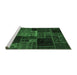 Sideview of Machine Washable Oriental Emerald Green Modern Area Rugs, wshabs5658emgrn