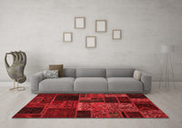 Machine Washable Oriental Red Modern Rug, wshabs5658red