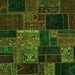 Square Oriental Green Modern Rug, abs5658grn