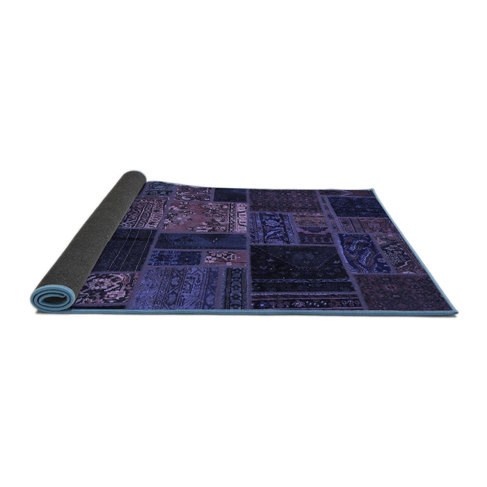 Sideview of Oriental Blue Modern Rug, abs5658blu