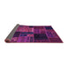 Sideview of Oriental Purple Modern Rug, abs5658pur