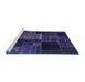 Sideview of Machine Washable Oriental Blue Modern Rug, wshabs5658blu