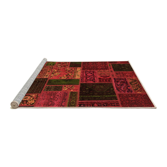 Sideview of Machine Washable Oriental Orange Modern Area Rugs, wshabs5658org