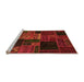 Sideview of Machine Washable Oriental Orange Modern Area Rugs, wshabs5658org