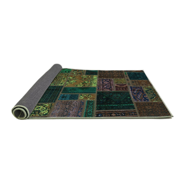 Sideview of Oriental Turquoise Modern Rug, abs5658turq