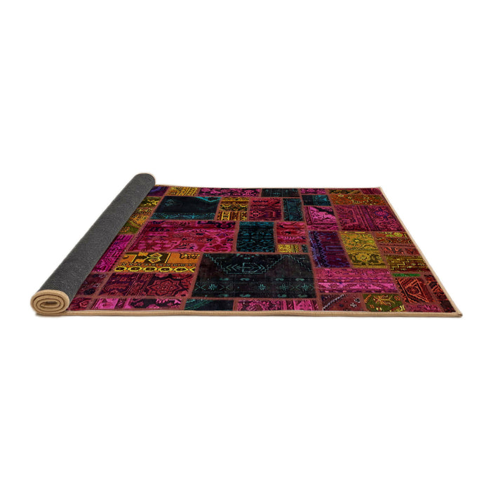 Sideview of Abstract Dark Sienna Brown Oriental Rug, abs5659