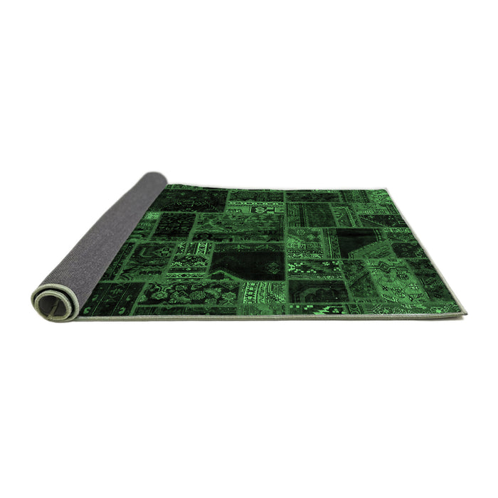 Sideview of Oriental Emerald Green Modern Rug, abs5659emgrn