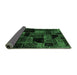 Sideview of Oriental Emerald Green Modern Rug, abs5659emgrn