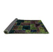 Sideview of Oriental Turquoise Modern Rug, abs5659turq