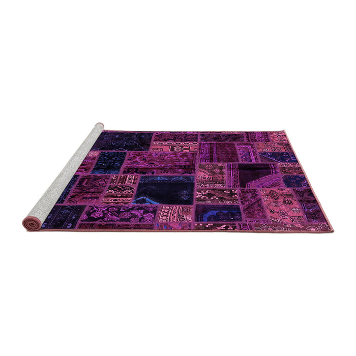 Sideview of Machine Washable Oriental Purple Modern Area Rugs, wshabs5659pur