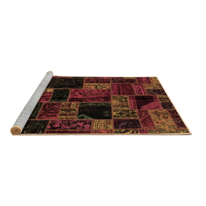 Sideview of Machine Washable Oriental Brown Modern Rug, wshabs5659brn