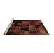 Sideview of Machine Washable Oriental Brown Modern Rug, wshabs5659brn