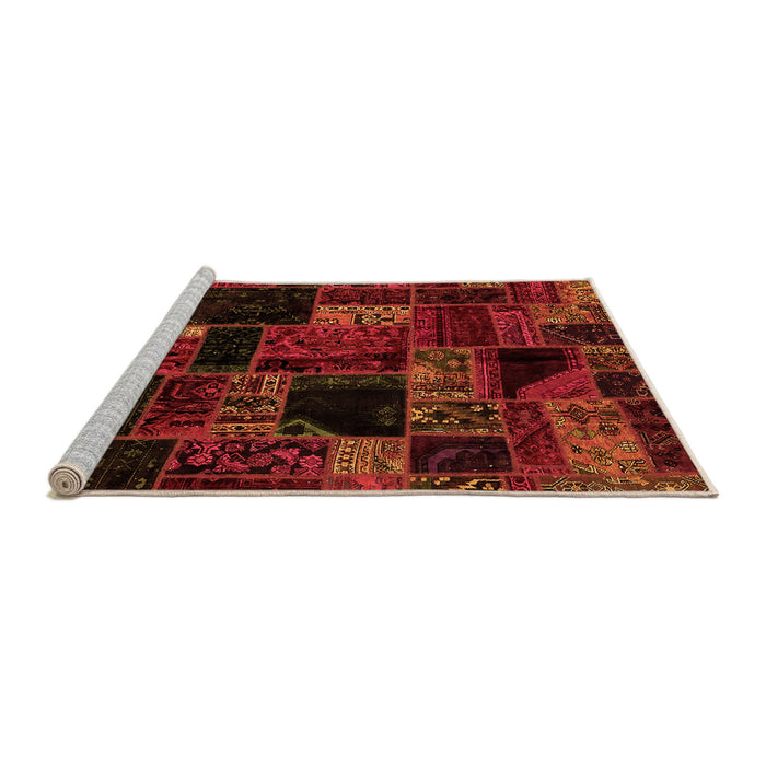 Sideview of Machine Washable Oriental Orange Modern Area Rugs, wshabs5659org