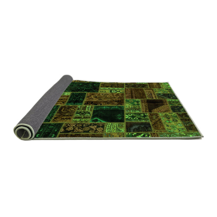 Sideview of Oriental Green Modern Rug, abs5659grn