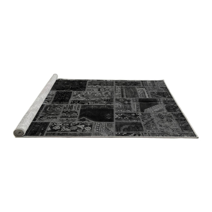 Sideview of Machine Washable Oriental Gray Modern Rug, wshabs5659gry