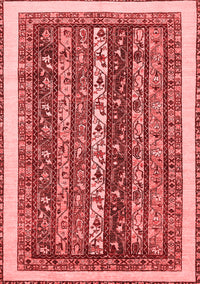 Abstract Red Modern Rug, abs565red