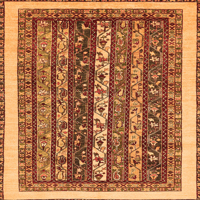 Square Abstract Orange Modern Rug, abs565org