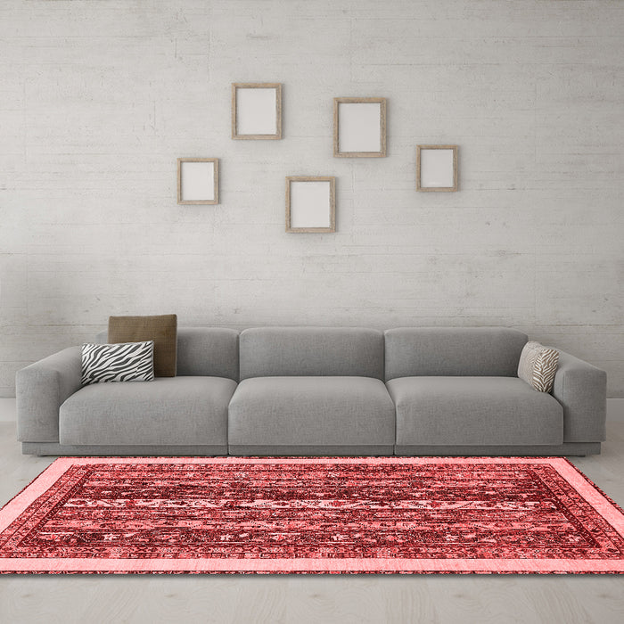 Modern Red Washable Rugs